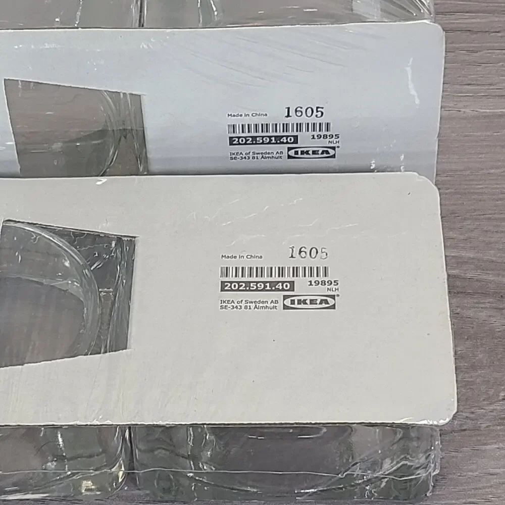 Ikea Glass Square Tealight Votive Candle Holder 3 Pack Set Of 2 NEW